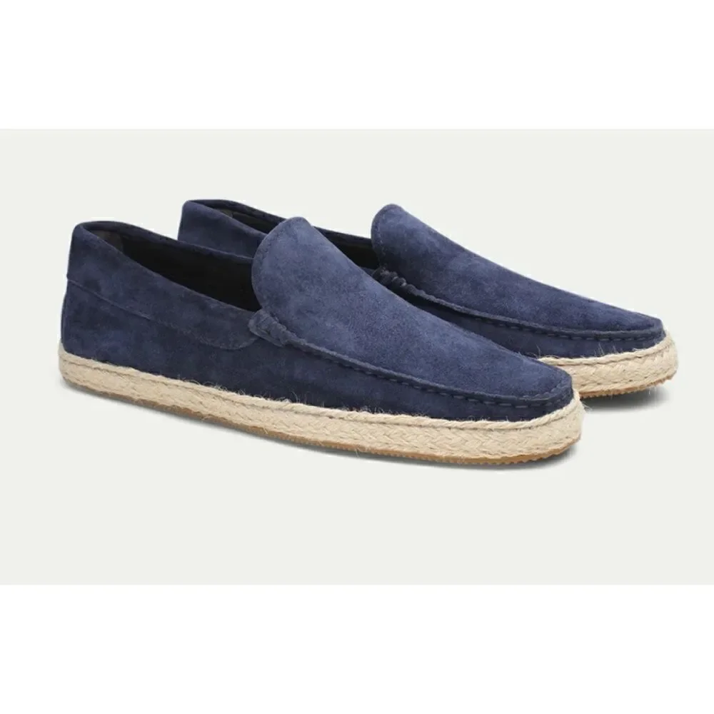 Aurélien Navy Blue Suede Seaside Loafers Size 42 // Exellent
